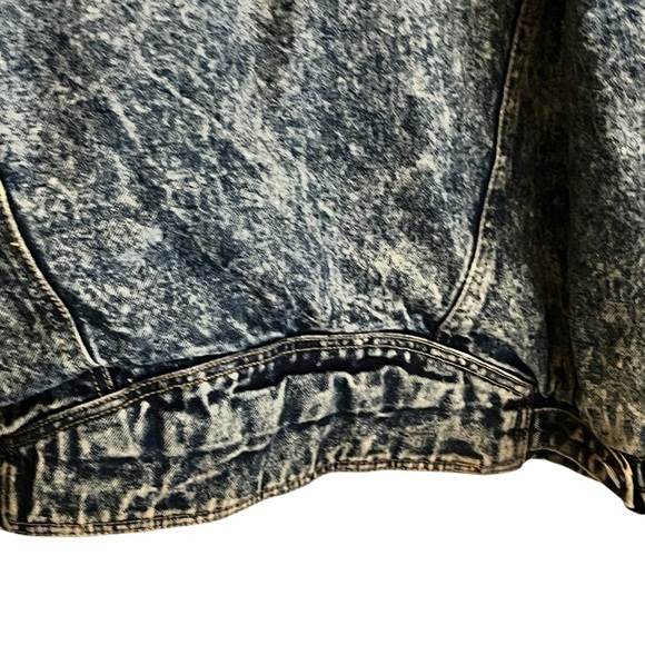 Y2K New Territories Barn Chore Jacket Lambs Leather Sherpa Denim Men’s Large - Picture 12 of 15